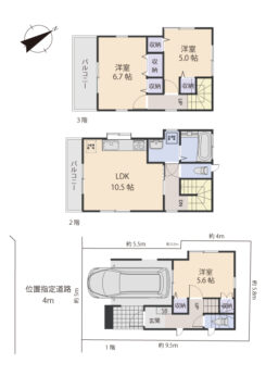 全居室2面採光の4LDKです。クローゼットの充分な収納力で居住空間をゆったりと確保できます。